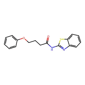 N-(1,3-苯并噻唑-2基)-4-苯氧基丁酰胺 structure