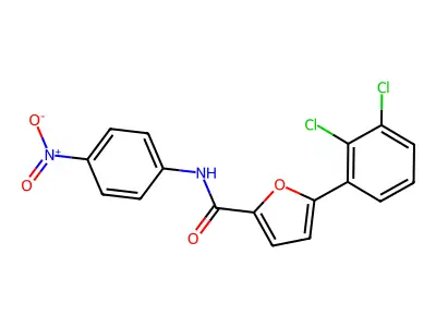 5-(2,3-dichlorophenyl)-N-(4-nitrophenyl)furan-2-carboxamide structure