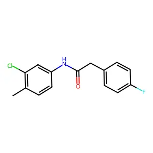 N-(3-chloro-4-methylphenyl)-2-(4-fluorophenyl)acetamide structure