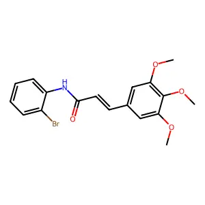 (E)-N-(2-bromophenyl)-3-(3,4,5-trimethoxyphenyl)prop-2-enamide structure