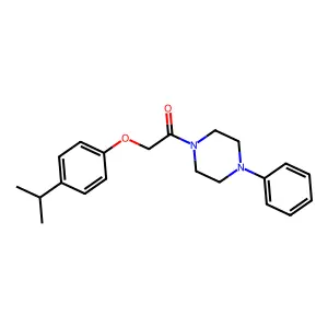 1-(4-Phenylpiperazin-1-yl)-2-[4-(propan-2-yl)phenoxy]ethanone structure