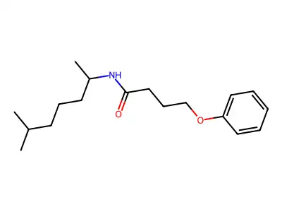 N-(6-methylheptan-2-yl)-4-phenoxybutanamide structure