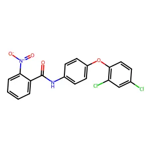 N-[4-(2,4-dichlorophenoxy)phenyl]-2-nitrobenzamide structure