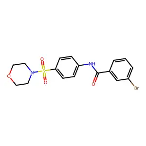 3-bromo-N-(4-morpholin-4-ylsulfonylphenyl)benzamide structure