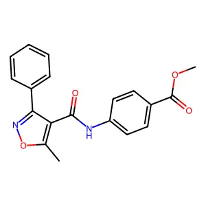 Methyl 4-(5-methyl-3-phenyl-1,2-oxazole-4-amido)benzoate structure