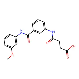 4-((3-((3-Methoxyphenyl)carbamoyl)phenyl)amino)-4-oxobutanoic acid structure