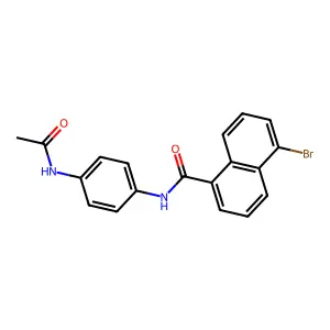 N-[4-(acetylamino)phenyl]-5-bromo-1-naphthamide structure