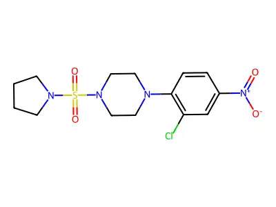 1-(2-Chloro-4-nitrophenyl)-4-pyrrolidin-1-ylsulfonylpiperazine structure