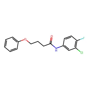 N-(3-chloro-4-fluorophenyl)-4-phenoxybutanamide structure