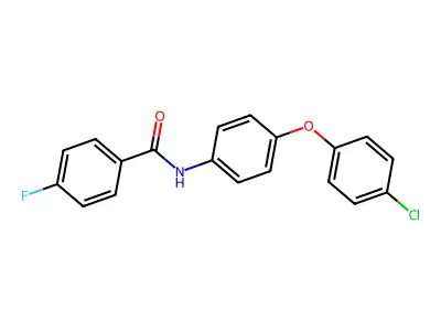 N-[4-(4-chlorophenoxy)phenyl]-4-fluorobenzamide structure