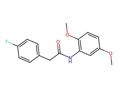 N-(2,5-dimethoxyphenyl)-2-(4-fluorophenyl)acetamide structure