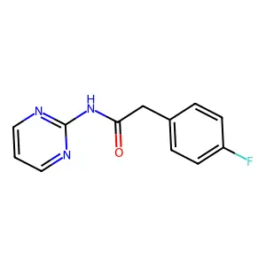 2-(4-氟苯基)-N-嘧啶-2-基乙酰胺 structure
