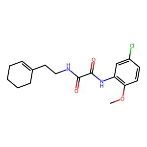 N'-(5-chloro-2-methoxyphenyl)-N-[2-(cyclohexen-1-yl)ethyl]oxamide structure