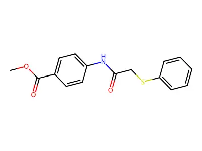 Methyl 4-{[(phenylsulfanyl)acetyl]amino}benzoate structure