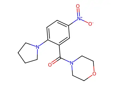 Morpholin-4-yl-(5-nitro-2-pyrrolidin-1-ylphenyl)methanone structure
