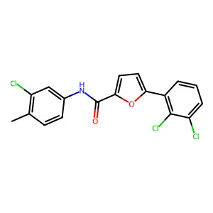 N-(3-chloro-4-methylphenyl)-5-(2,3-dichlorophenyl)furan-2-carboxamide structure