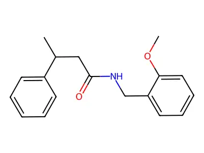 N-(2-methoxybenzyl)-3-phenylbutanamide structure