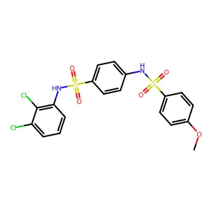 N-(2,3-dichlorophenyl)-4-[(4-methoxyphenyl)sulfonylamino]benzenesulfonamide structure