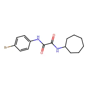 N'-(4-bromophenyl)-N-cycloheptyloxamide structure