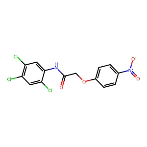 2-(4-nitrophenoxy)-N-(2,4,5-trichlorophenyl)acetamide structure