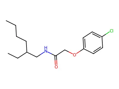 2-(4-chlorophenoxy)-N-(2-ethylhexyl)acetamide structure
