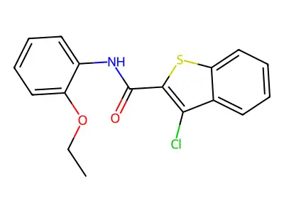 3-chloro-N-(2-ethoxyphenyl)-1-benzothiophene-2-carboxamide structure