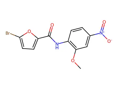 5-bromo-N-(2-methoxy-4-nitrophenyl)furan-2-carboxamide structure