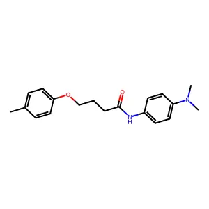 N-[4-(dimethylamino)phenyl]-4-(4-methylphenoxy)butanamide structure
