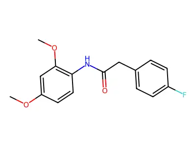 N-(2,4-dimethoxyphenyl)-2-(4-fluorophenyl)acetamide structure