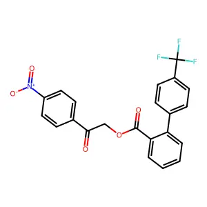 2-(4-Nitrophenyl)-2-oxoethyl 4'-(trifluoromethyl)biphenyl-2-carboxylate structure