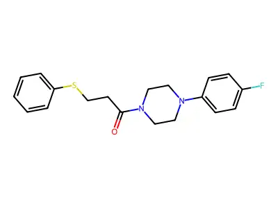 1-[4-(4-Fluorophenyl)piperazin-1-yl]-3-phenylsulfanylpropan-1-one structure