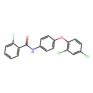 N-[4-(2,4-dichlorophenoxy)phenyl]-2-fluorobenzamide structure