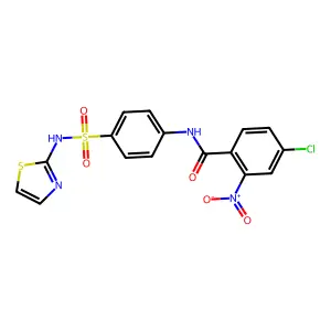 4-chloro-2-nitro-N-[4-(1,3-thiazol-2-ylsulfamoyl)phenyl]benzamide structure