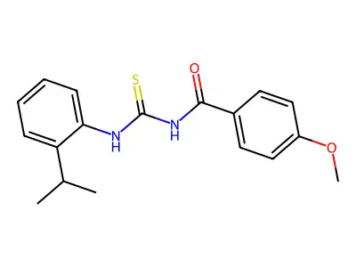 4-methoxy-N-{[2-(propan-2-yl)phenyl]carbamothioyl}benzamide structure