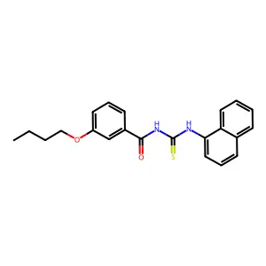 3-butoxy-N-(naphthalen-1-ylcarbamothioyl)benzamide structure