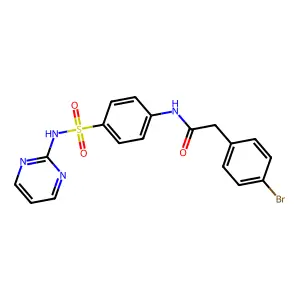 2-(4-bromophenyl)-N-[4-(pyrimidin-2-ylsulfamoyl)phenyl]acetamide structure