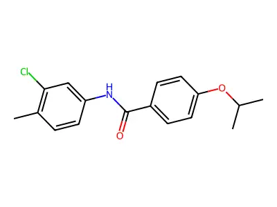 N-(3-chloro-4-methylphenyl)-4-(propan-2-yloxy)benzamide structure