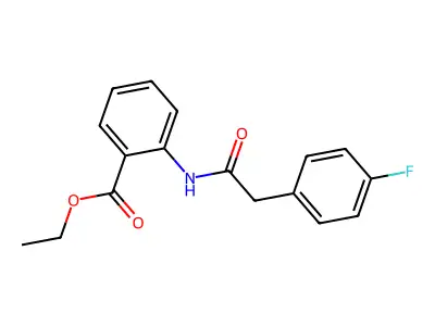 Ethyl 2-{[(4-fluorophenyl)acetyl]amino}benzoate structure