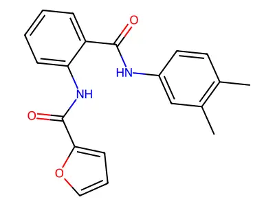 N-[2-[(3,4-dimethylphenyl)carbamoyl]phenyl]furan-2-carboxamide structure