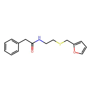 N-[2-(furan-2-ylmethylsulfanyl)ethyl]-2-phenylacetamide structure
