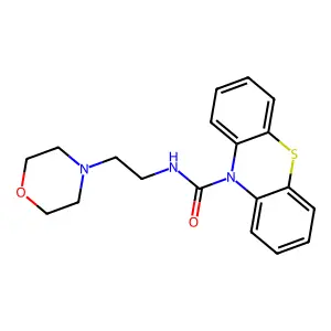 N-[2-(morpholin-4-yl)ethyl]-10H-phenothiazine-10-carboxamide structure