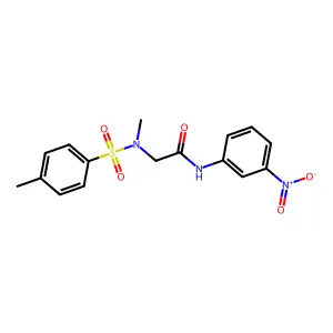 2-[methyl-(4-methylphenyl)sulfonylamino]-N-(3-nitrophenyl)acetamide structure