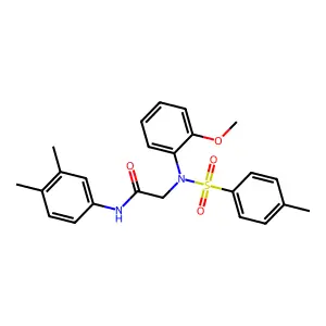 N-(3,4-dimethylphenyl)-2-(2-methoxy-N-(4-methylphenyl)sulfonylanilino)acetamide structure