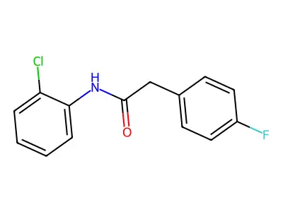 N-(2-chlorophenyl)-2-(4-fluorophenyl)acetamide structure