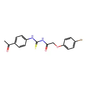 N-(4-acetylphenyl)-N'-[(4-bromophenoxy)acetyl]thiourea structure