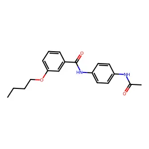 N-(4-acetamidophenyl)-3-butoxybenzamide structure