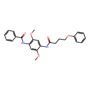 N-[2,5-dimethoxy-4-(4-phenoxybutanoylamino)phenyl]benzamide structure