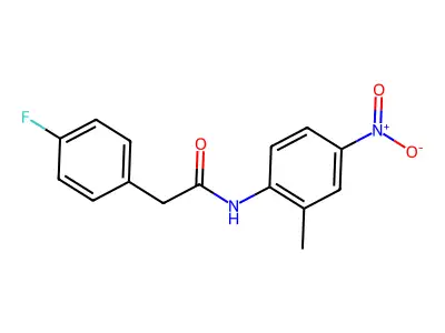 2-(4-fluorophenyl)-N-(2-methyl-4-nitrophenyl)acetamide structure