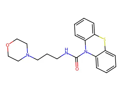 N-(3-morpholin-4-ylpropyl)phenothiazine-10-carboxamide structure