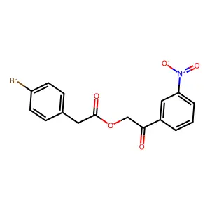 2-(3-Nitrophenyl)-2-oxoethyl (4-bromophenyl)acetate structure
